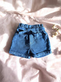Denim Tie Shorts